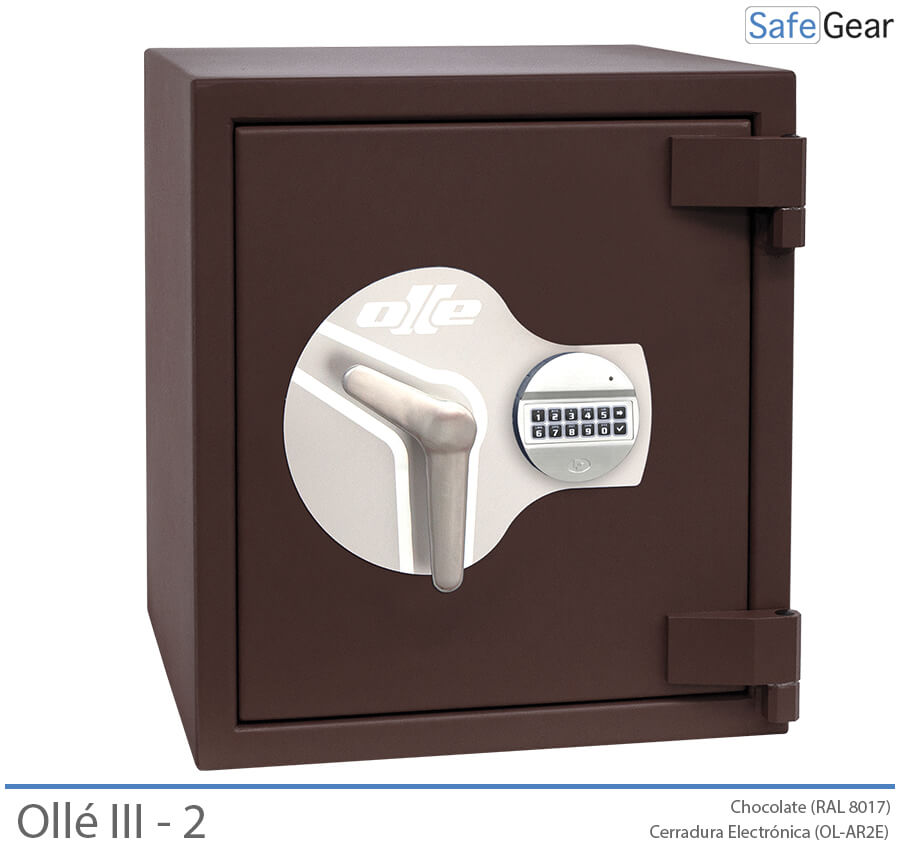 Ollé III-2 Grade 3 safe with code lock, door closed