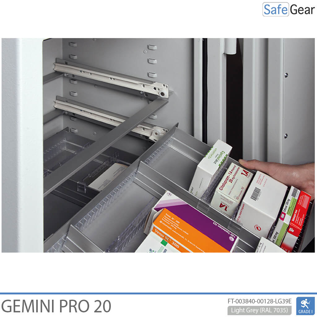 Gemini Pro 40 - Pharmacy Safe (180 Liters) - 6 Drawers - Burglary Test Grade I