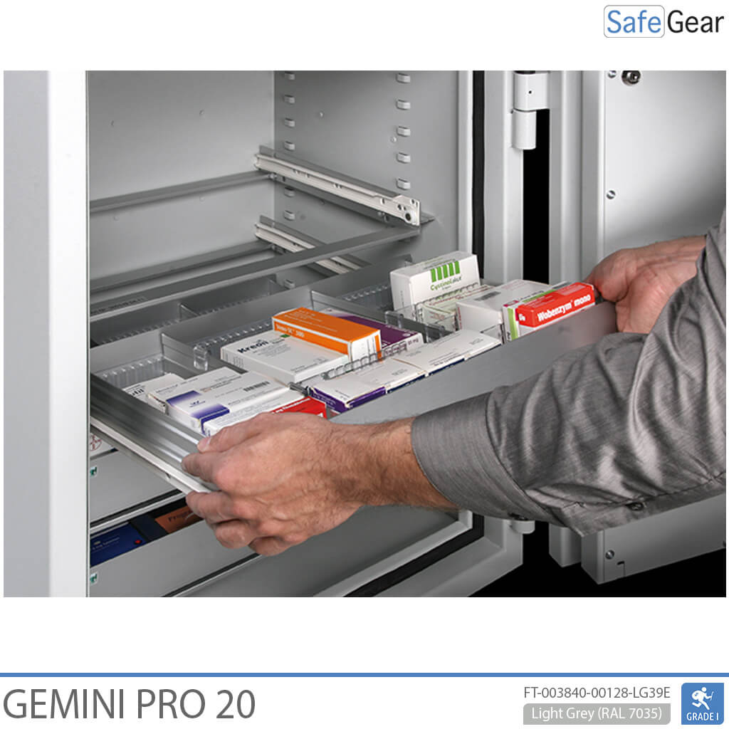 Gemini Pro 40 - Pharmacy Safe (180 Liters) - 6 Drawers - Burglary Test Grade I