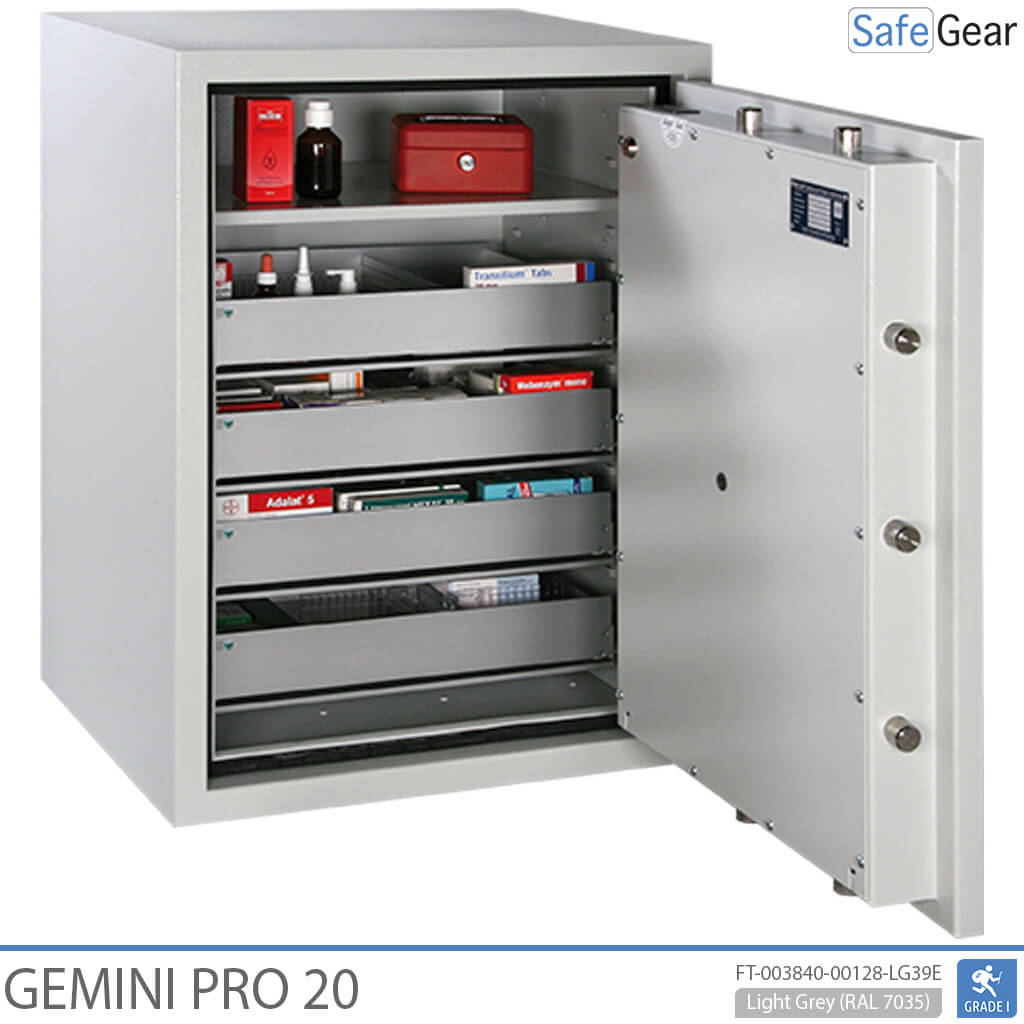 Gemini Pro 40 - Pharmacy Safe (180 Liters) - 6 Drawers - Burglary Test Grade I