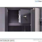 interior safe, inner safe, graphite grey single-doored